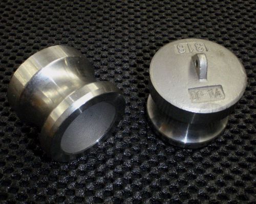 STAINLESS STEEL CAM LOCK ADAPTER PLUG  1 1/4&#034; MALE SEAL