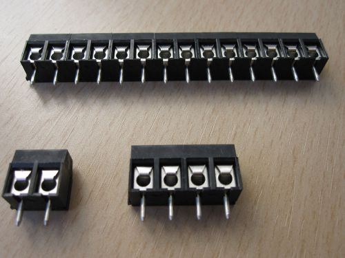 Pcb block connector 2-pin 10pcs.  black for sale