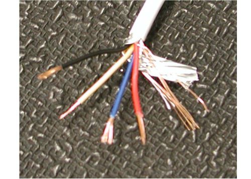 25&#039; stranded 22 ga 4 conductor shielded wire