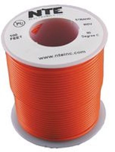 NTE WA06-03-100 Hook Up Wire Automotive Type 6 Gauge Stranded 100 FT ORANGE