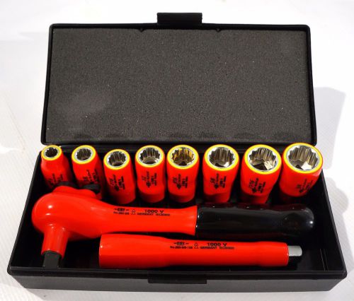 New Wiha 10pc 3/8&#034; Insulated Socket Set P/N: 31493