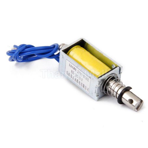 DC 12V 0.63A Push-Pull Type Open Frame Solenoid Electromagnet 10mm 0.3N