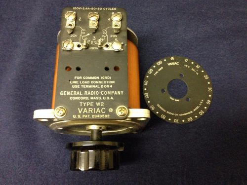 Variac Type W2 Auto Transformer General Radio 115V 2.4Amps 50-60 Cycles