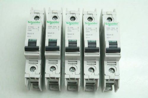 5 schneider electric 60110 multi 9 c60 10a single pole circuit breakers for sale