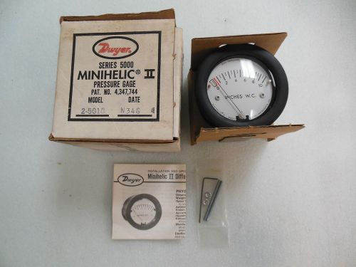 Dwyer Minihelic II Series 5000 Pressure Gauge Model No. 2-5010 0-10 w.c.