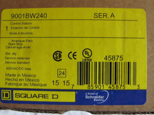 Square d 9001bw240 start-stop control station ser.a new in box for sale