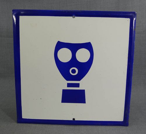 WEAR GAS MASK FILTER RESPIRATOR HELMET PORCELAIN ENAMEL TIN SIGN PLATE PLAQUE @@