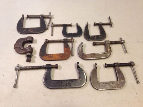 Tool Lot - C Clamps Heat Treated Steel CINCINNATI Tool +Others - Set of 8