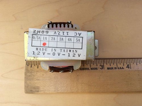 12V 1 Amp Transformer 12V-0-12V Center Tap 110Vac to 12 or 24 Vac