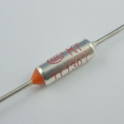 5 Pcs RY Microtemp Thermal Fuse Axial Type TF Cutoff 130°C 10A 250V