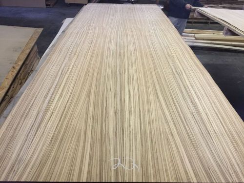 Wood Veneer Zebrawood 48x132 1 Piece 10Mil Paper Backed &#034;EXOTIC&#034; 1104 22