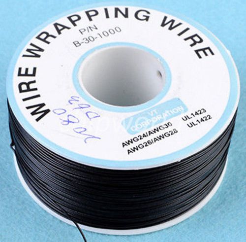 1PCS 300m ?0.5mm inner ?0.25mm Single strand Copper Wire Tin-plated PVC Black