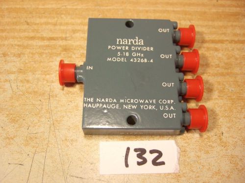 Power Divider 1 to 4 SMA 5-18 GHz Narda 4326B-4 New