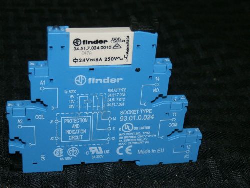 14 Pcs. Finder 93.01.0.024 Relay Socket 6 Amp 300V