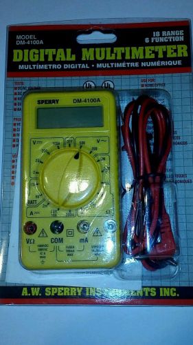 A.W. Sperry 18 Range 6 Function Digital Multimeter UL Listed DM-4100A