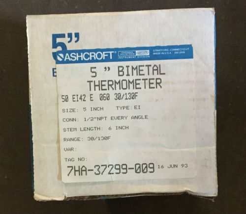 Ashcroft 50EI42E060 5&#034; Bimetal Thermometer