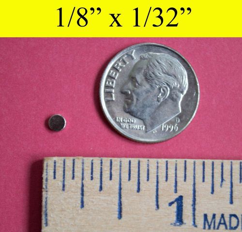 25 neodymium rare earth magnets 1/8&#034;x1/32&#034; for sale