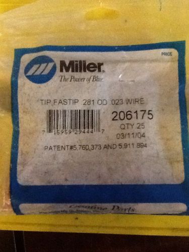 (25) MILLER ELECTRIC 206184 Tip, FasTip, 0.023, For Roughneck C-series