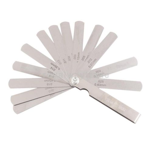 1 set metric/inch feeler filler gauge with 15 blades valves measure tool for sale