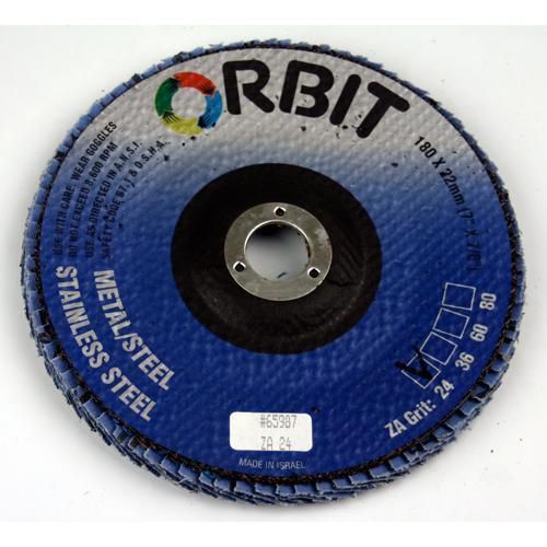 7&#034; x 7/8 AH Flap Disc 24 Grit