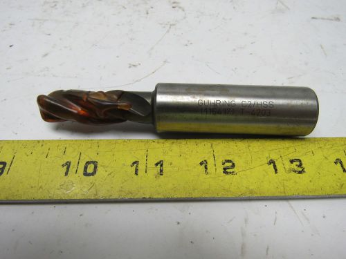 Gurhring d2354c coolant thru 12.80mm 3 flute step drill hss for sale