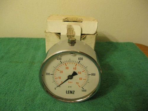 LENZ GAUGE, 4&#034;, 1000 psi/ 70 bar