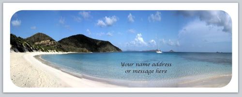 30 Personalized Return Address Labels Scenic Beach Buy 3 get 1 free (c755)