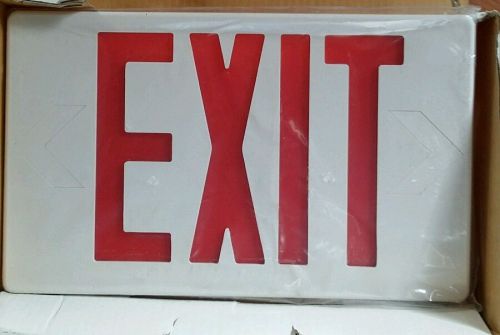 Exit sign cover plate white &amp; red lettering 12 x 7 1/4&#034; can be lit from behind n for sale