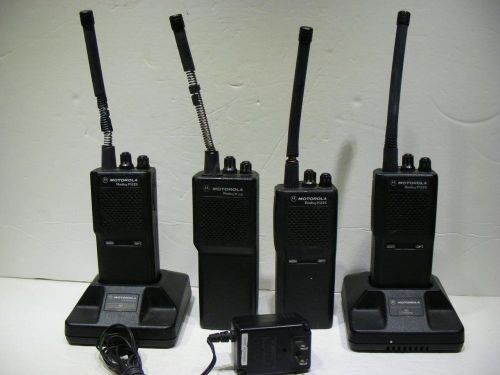 Motorola Two Way Radios 3x Radius P1225 1x Radius P110 w/ extras Parts or Repair