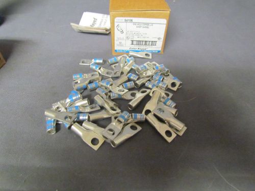 Thomas &amp; betts 54105 #6 awg lug 1hole, short barrel, 1/4&#034;bolt, blue (box of 50) for sale