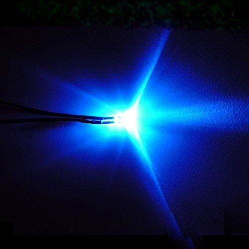 LED Light Bulb, WOVTE Blue 5mm LEDs Pre Wired Light 12V 20cm Bulb Pack of 20