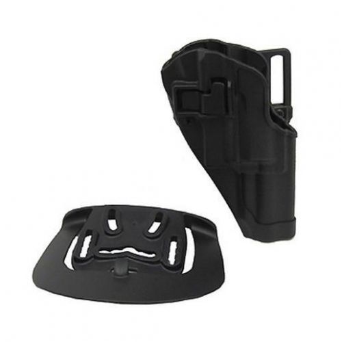 BlackHawk 410540BK-R Serpa CQC Belt &amp; Paddle Holster Plain Matte Black Finish