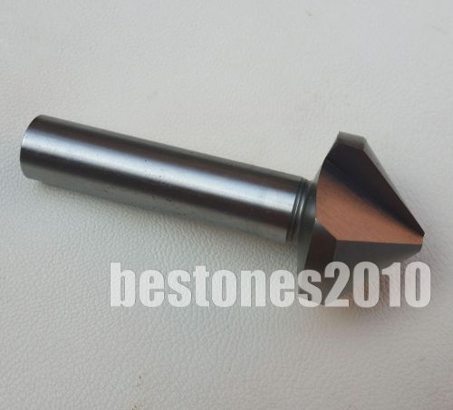 1pcs 3Flute HSS Chamfer End Mills 40mm 60 Degree Chamfer Cutters Bits