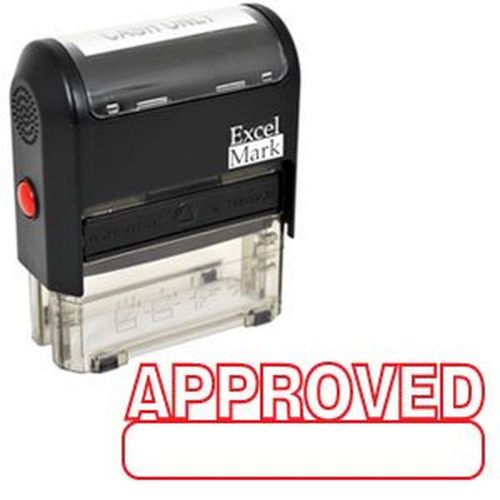 Approved self inking rubber stamp - red ink (42a1539web-r) for sale