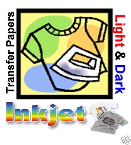 Transfer paper for ink jet printing light fabrics 25pk for sale