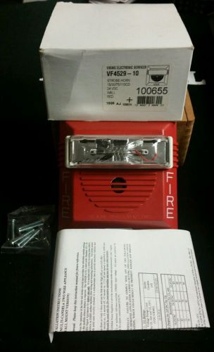 Viking ves strobe horn fire alarm vf4529-10 red new nos for sale