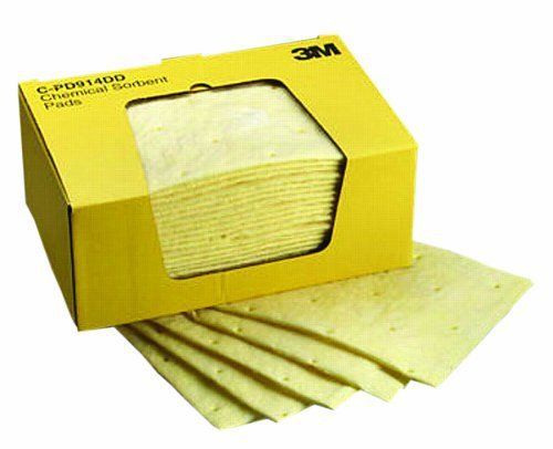 High-Capacity Chemical Sorbent Pads - 9-1/4&#034;x14-1/2&#034; pad chemical sorbent 25 pad