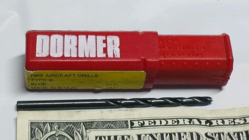 Dormer HSS aircraft drill bits type B A176 1/8 10count new