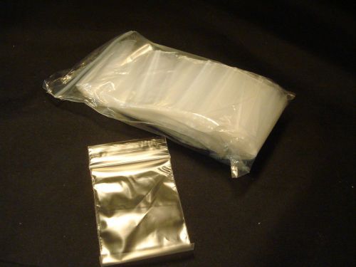 100 3x2 reclosable resealable poly plastic ziplock bag ziploc 2 mil clear zipper for sale