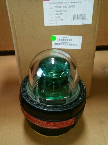 Federal Signal Flashing LED Light Green 27XL-120-240G New in Box