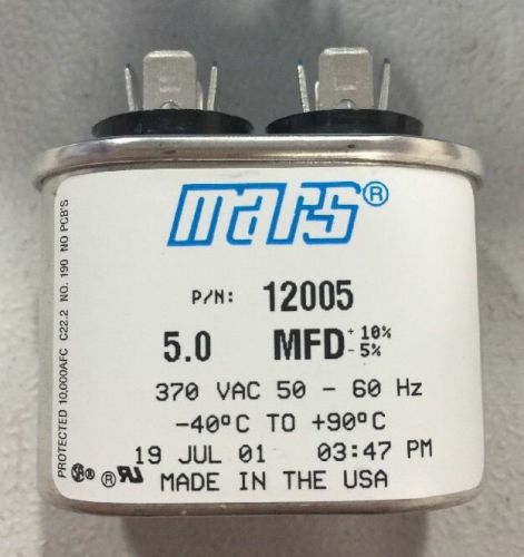 Lot Of 3 New Mars Motor Run Capacitors 5 MFD 370 VAC