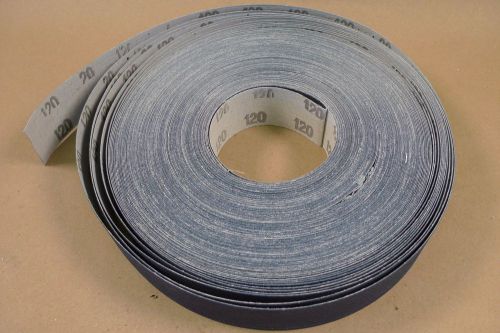 SUPERIOR ABRASIVES BLUE SHOP ROLE 1.5&#034; x 50 yds GRIT 120 emery sandpaper *Shl-W