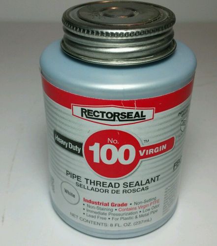 1/2 Pint 8oz. Jar Rectorseal White  No 100 Virgin Plumbing Pipe Thread Sealant