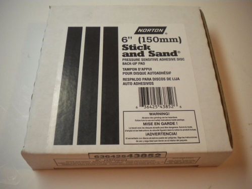 NORTON 6&#034; 150MM STICK &amp; SAND PRESSURE SENSITIVE ADHESIVE DISC BACK UP PAD NIB