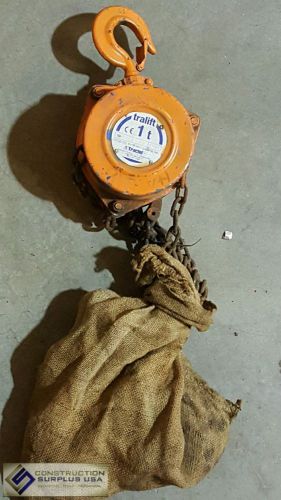 Tractel tralift 1 ton chain hoist     84403 for sale