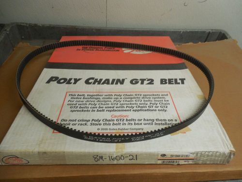 NEW GATES POLY CHAIN GT 2 BELT 8M-1600-21 13/16&#034; WIDTH 8M160021