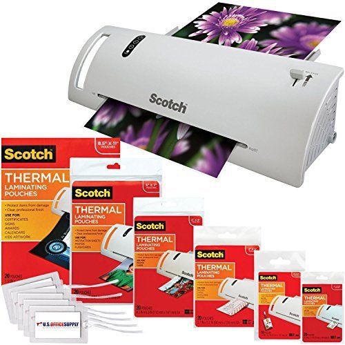 US Office Supply Scotch Thermal Laminator Combo Pack Holds Sheets Up To 8.5&#034; x