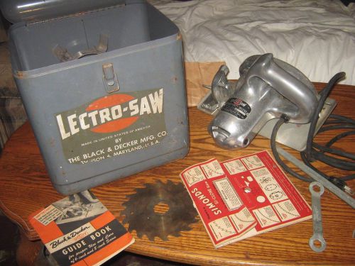 VINTAGE BLACK &amp; DECKER LECTRO-SAW 6&#039;&#039; w/ extras