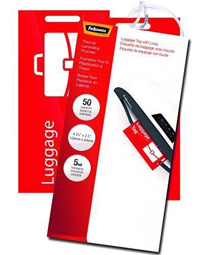 Fellowes Laminating Pouches, Thermal Adhesive Back, Letter, 3 Mil, 100 Pack