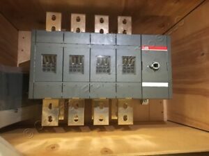 ABB OT800U40C Non-Fusible Transfer Switch Double Throw Switch 800A 600V 4-Pole